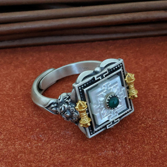 tibetan-buddhist Mandala Ring: Jewelry art & Buddhist Tibetan Buddhist Jewelry