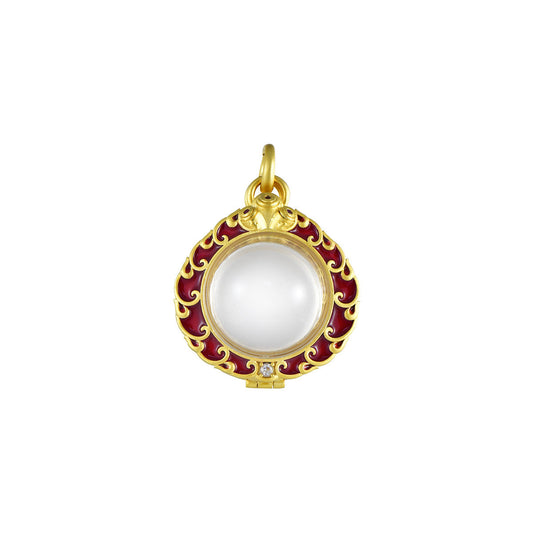 tibetan-buddhist Jewel Gau Box Brass Amulet: Jewelry Art Tibetan Buddhist Jewelry