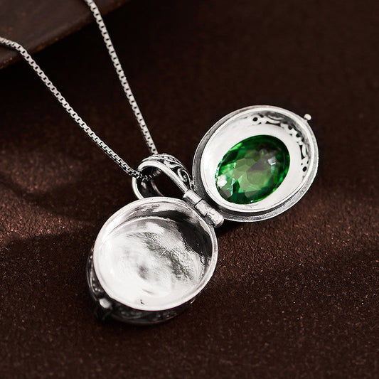 tibetan-buddhist Shurangama Mantra Silver Zircon Gau Box Jewelry Tibetan Buddhist Jewelry