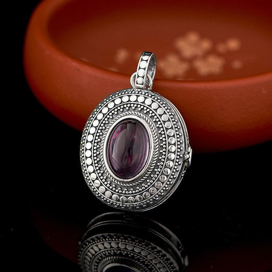 tibetan-buddhist Amethyst Ghau Box Pearl Tibetan Buddhist Jewelry