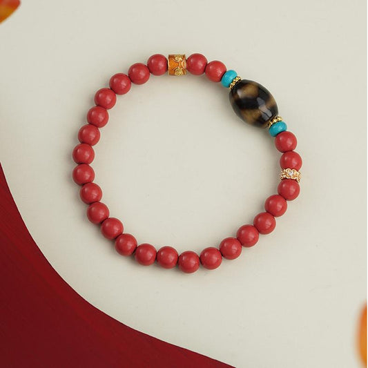 tibetan-buddhist Cinnabar Bracelet | Tibetan Buddhist Jewelry Art