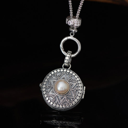 tibetan-buddhist Amethyst S925 Silver Ghau Box Tibetan Buddhist Jewelry
