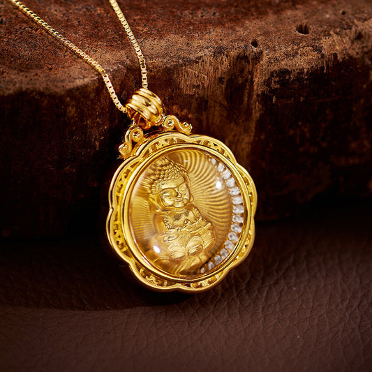 tibetan-buddhist White Crystal Amitabha S925 Silver Tibetan Buddhist Jewelry