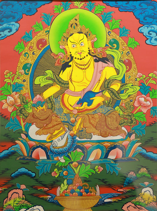 Kubera (Yellow God of Wealth): The Guardian of Prosperity and Wisdom in Tibetan Buddhism, Balancing Tangka Symbols with Modern Views on Wealth