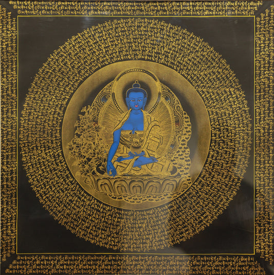 Nepalese Newari Black-Gold Thangka Explained: Tibetan Buddhist Art and Belief Behind the Tibetan Buddhist Thangka Painting
