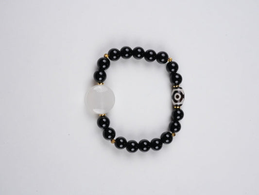 Tibetan-Buddhist Dzambhala Thangka Bracelet | Buddha Art for Prosperity & Abundance
