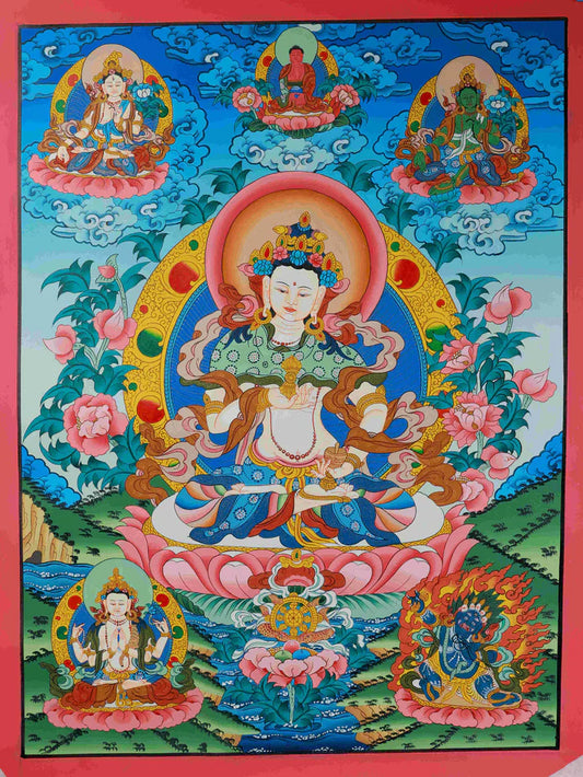 This Hand-Painted Vajrasattva Thangka