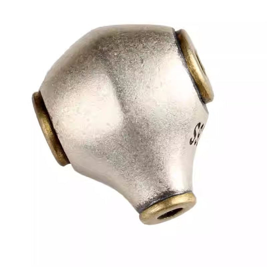 Tibetan Buddhist Jewelry Culture handmade fish-back silver Guru bead, a unique piece of Jewelry art for malas.