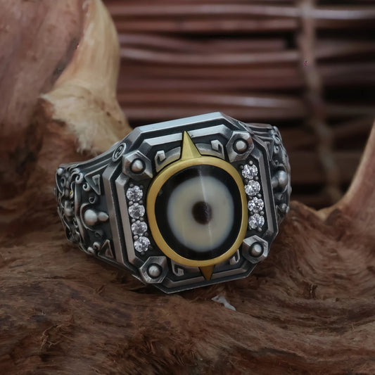 Handmade 925 silver Wealth Mongoose Ring, a symbol of abundance in Tibetan Buddhist Jewelry Culture and jewelry art.