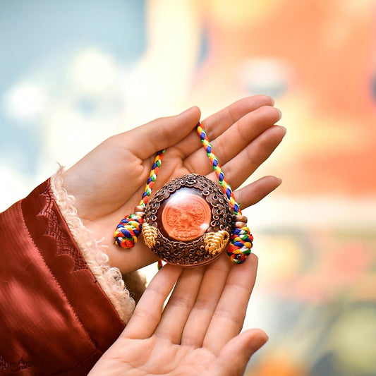 Tibetan Buddhist Jewelry Culture: A handmade Wrathful Iron Scorpion Gau box amulet, showcasing sacred Buddhist jewelry art and powerful protection symbols.