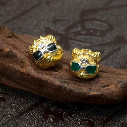 Handmade copper Garuda bead pendant, Tibetan Buddhist Jewelry Culture-inspired jewelry art for DIY bracelets, necklaces, and multi-use accessories.