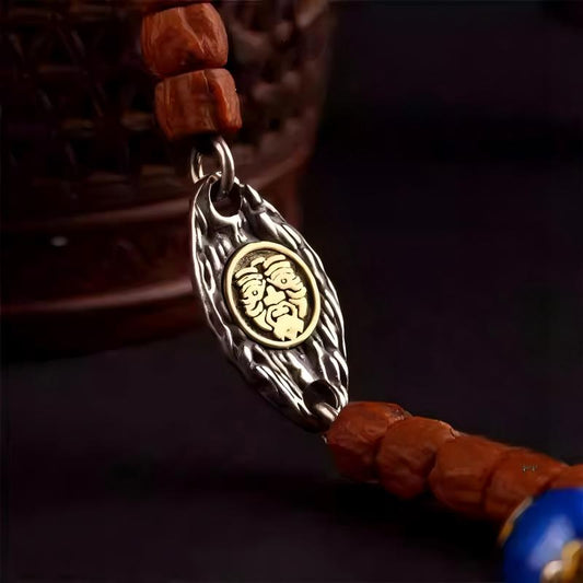 Handcrafted Tibetan silver small snail clasp for beads bracelet, vintage spiritual accessory with Vajra and Moon accents, ideal for daily wear or gifting.