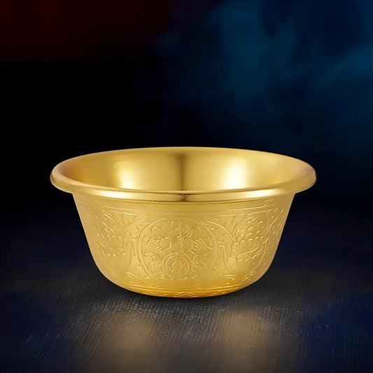 Handmade 925 silver water offering cup featuring Eight Auspicious Symbols, a masterpiece of Tibetan Buddhist Jewelry Culture and jewelry art.