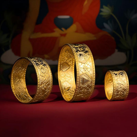 Tibetan Buddhist Jewelry Culture: Traditional silver and copper mandala plate, reflecting ancient Tibetan Buddhist sacrificial implements culture.