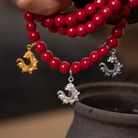 Traditional Kurukulla Hook silver gold-plated clasp, handmade for premium spiritual Jewelry art and connections.