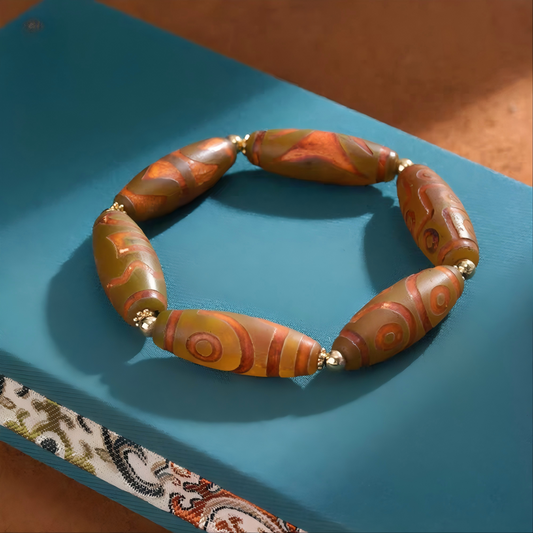 Handmade Tibetan Buddhist Barley Fire Offering bracelet for men and women, reflecting authentic craftsmanship and Tibetan jewelry culture.