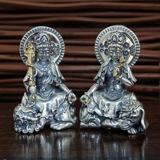 Hand-painted Zaki Lhamo thangka pendant inspired by Tibetan Buddhist jewelry culture, symbolizing protection and fortune.