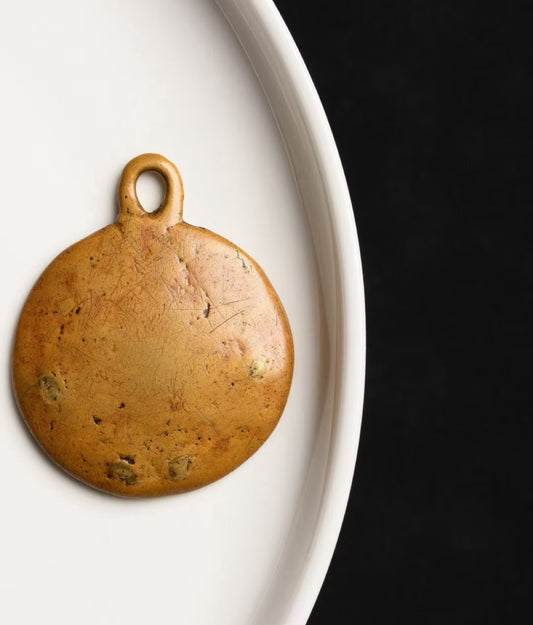 Handcrafted Tibetan Armored Bear Nine Palace pendant inspired by Tibetan Buddhist Jewelry Culture, pure hand-painted Jewelry art symbolizing strength, protection, and spiritual stability.