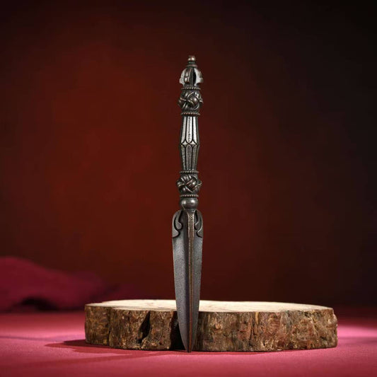 A powerful Tibetan Buddhist ritual tool symbolizing protection and spiritual strength. Perfect for purification and altars.