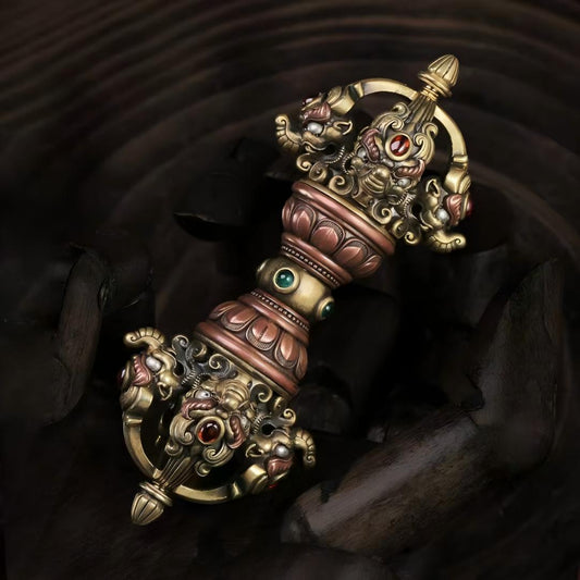 A beautifully handcrafted pure silver Vajra, representing the indestructible wisdom of Tibetan Buddhism. Ideal for spiritual practices, rituals, and as a meaningful decorative piece.