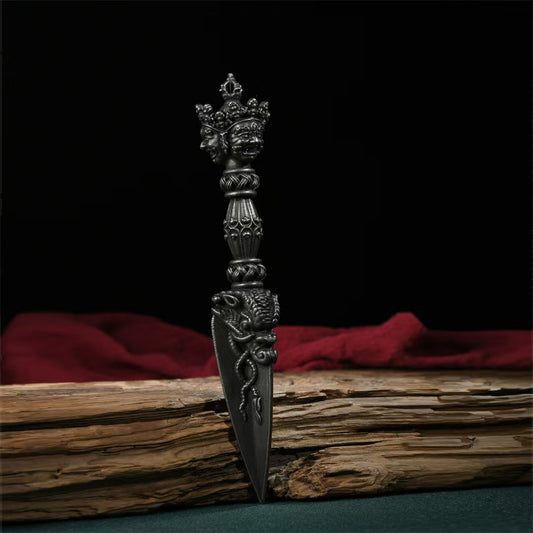 Traditional Tibetan Buddhist ritual implements culture Vajra Ruyi ornament, crafted for sacred decoration and spiritual harmony.