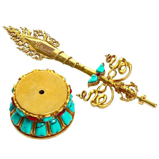 tibetan-buddhist Handcrafted Brass Manjushri Sword | Ritual Implements Art