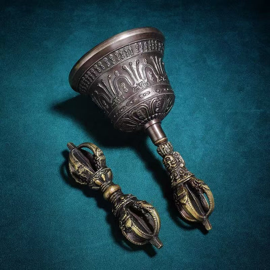 Tibetan Buddhist ritual implements culture_handcrafted brass bell vajra_nepalese ritual art_buddhist ritual implements art.jpg