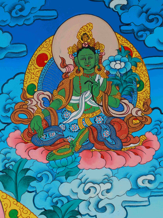 Traditional Tibetan Thangka of Vajrasattva - Pure Hand Painted Purification Art