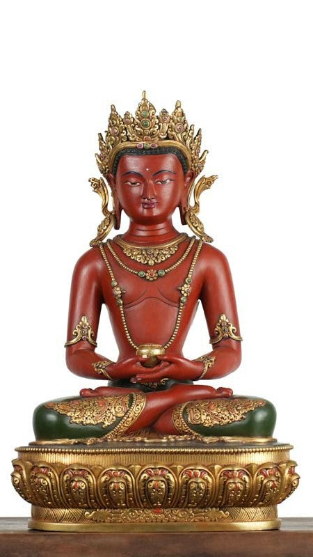 45cm Amitabha Buddha Statue, gilded and serene, symbolizing peaceful meditation and enlightenment. Ideal for creating a tranquil space in your home or practice room.