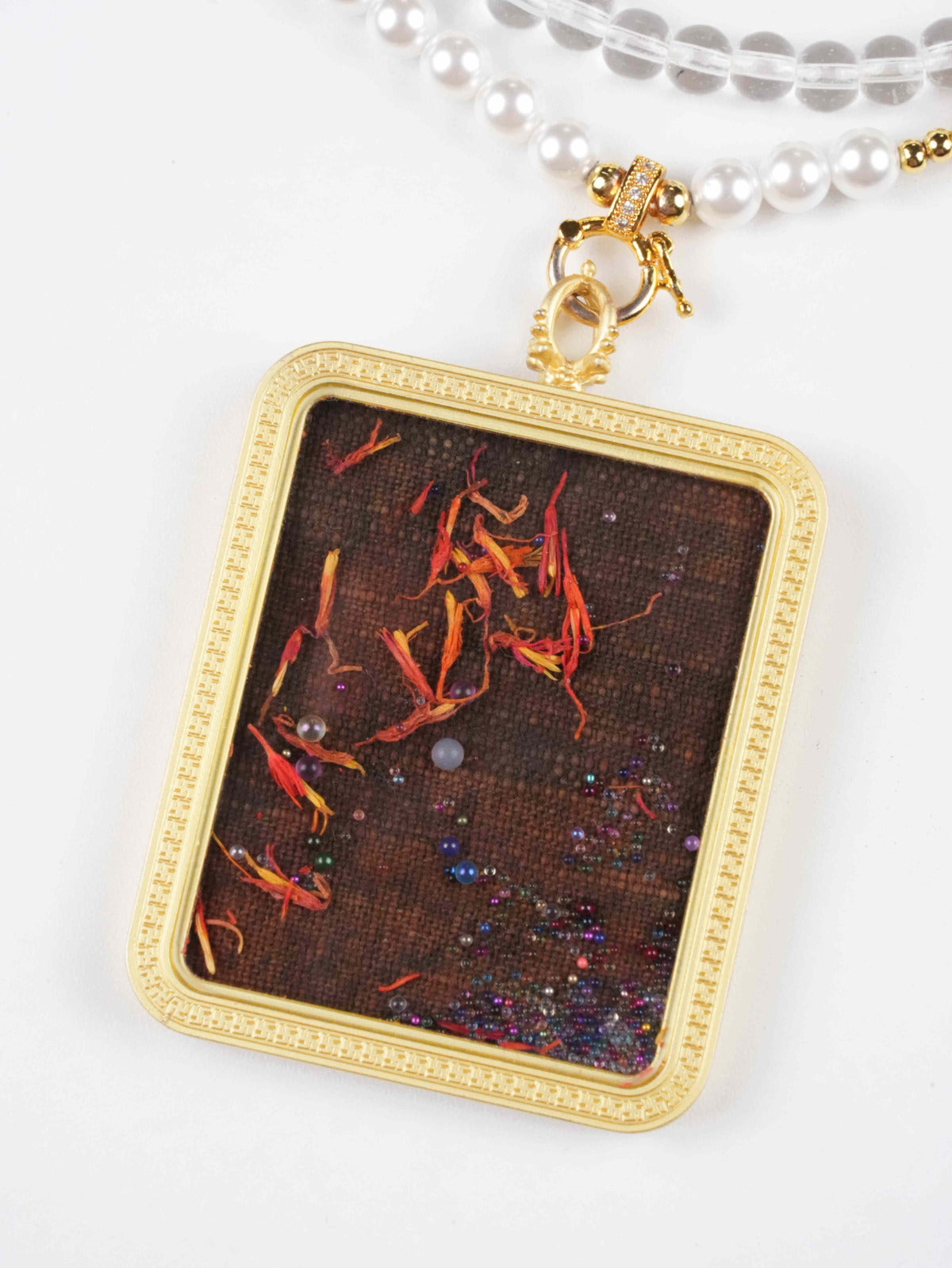 Antique Style Tibetan Buddhist Thangka Painting Manjushri Amulet - A timeless piece of spiritual jewelry, representing profound Buddhist wisdom.