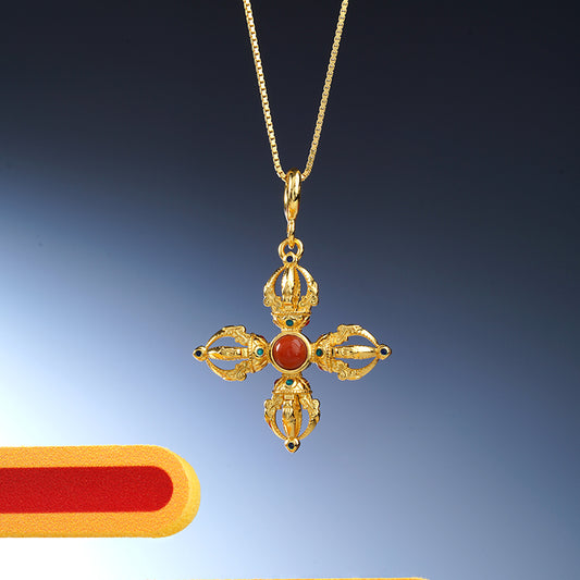 Tibetan Buddhist Pure Lotus Treasure 925 Silver Pendant – Amulet for Prosperity, Clarity, and Wisdom