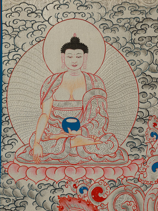 Hand-painted Green Tara Thangka symbolizing compassion and loving-kindness.