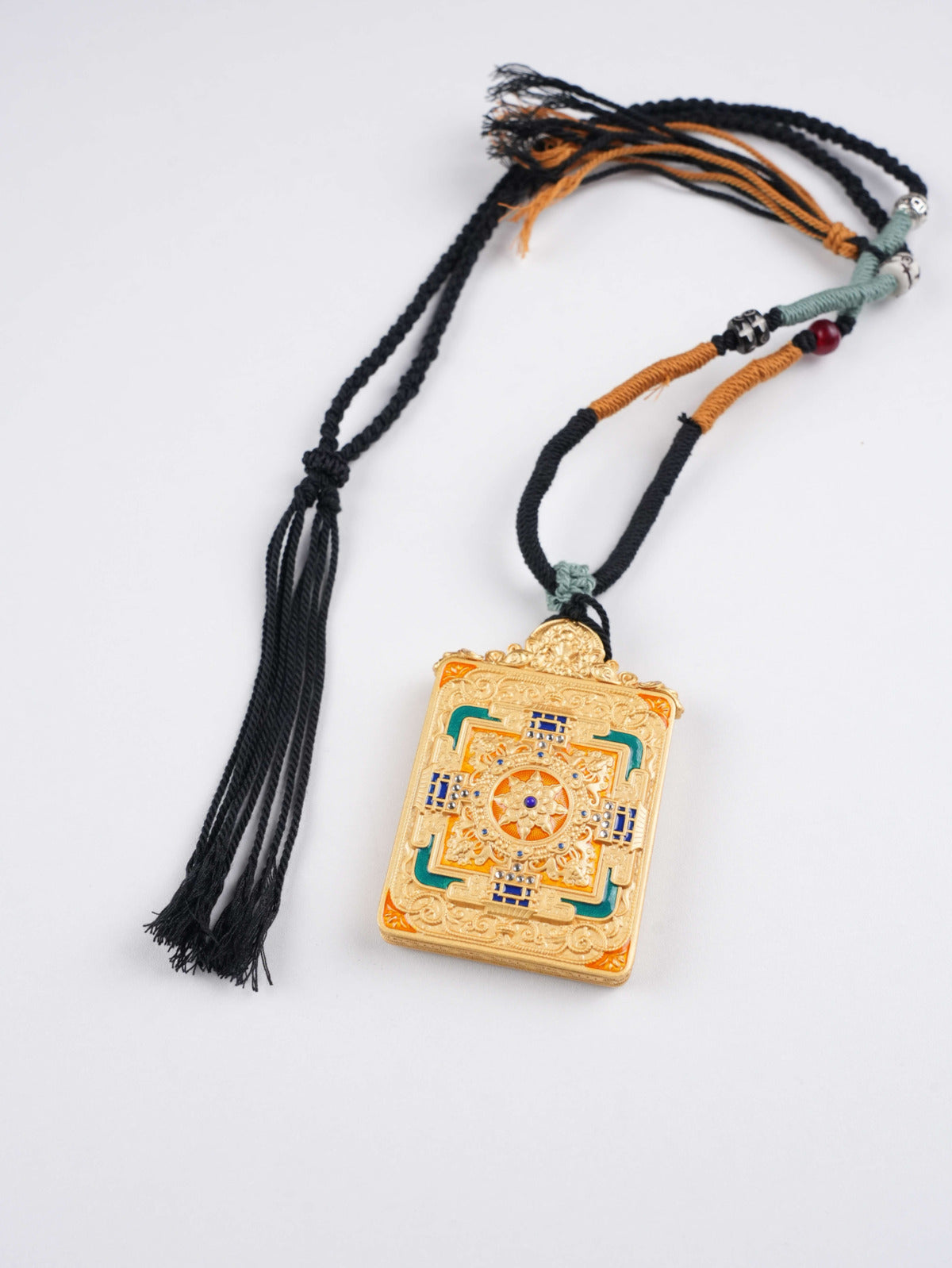 Tibetan Buddhist Vaisravana Wealth Deity thangka hanging, handcrafted with natural mineral pigments to attract abundance and good fortune.