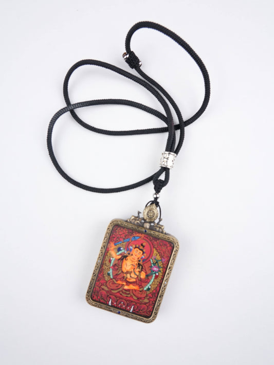 Tibetan Buddhist Green Tara thangka painting, hand-painted with natural mineral pigments on traditional canvas, symbolizing compassion and action.