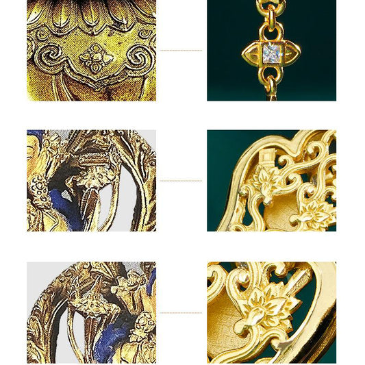 Handmade Pagodite Qing Pendant Necklace with Sandalwood and Jade Beads