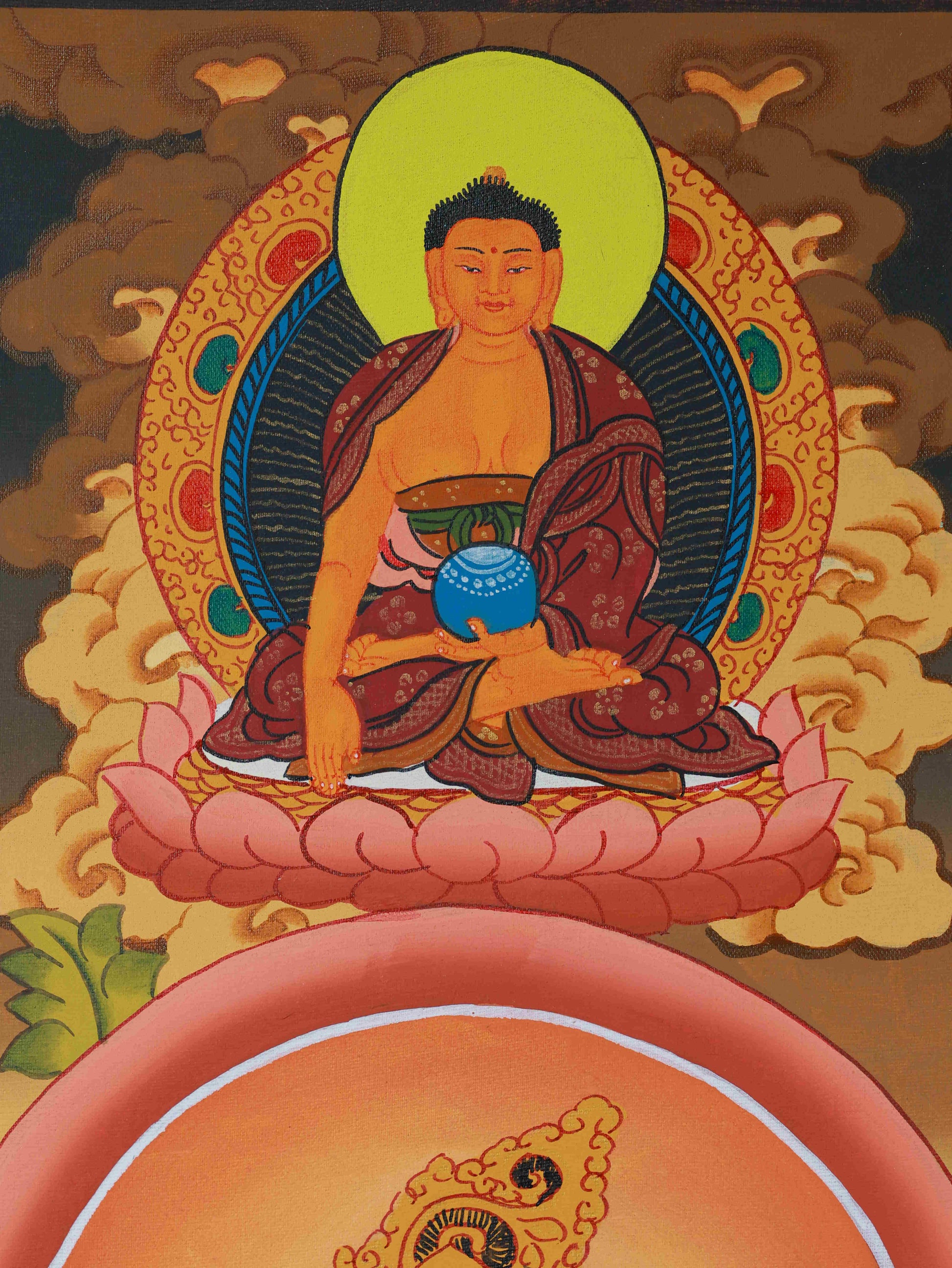 Traditional Tibetan Thangka of White Tara, hand-painted with mineral pigments, perfect for home or shrine display.