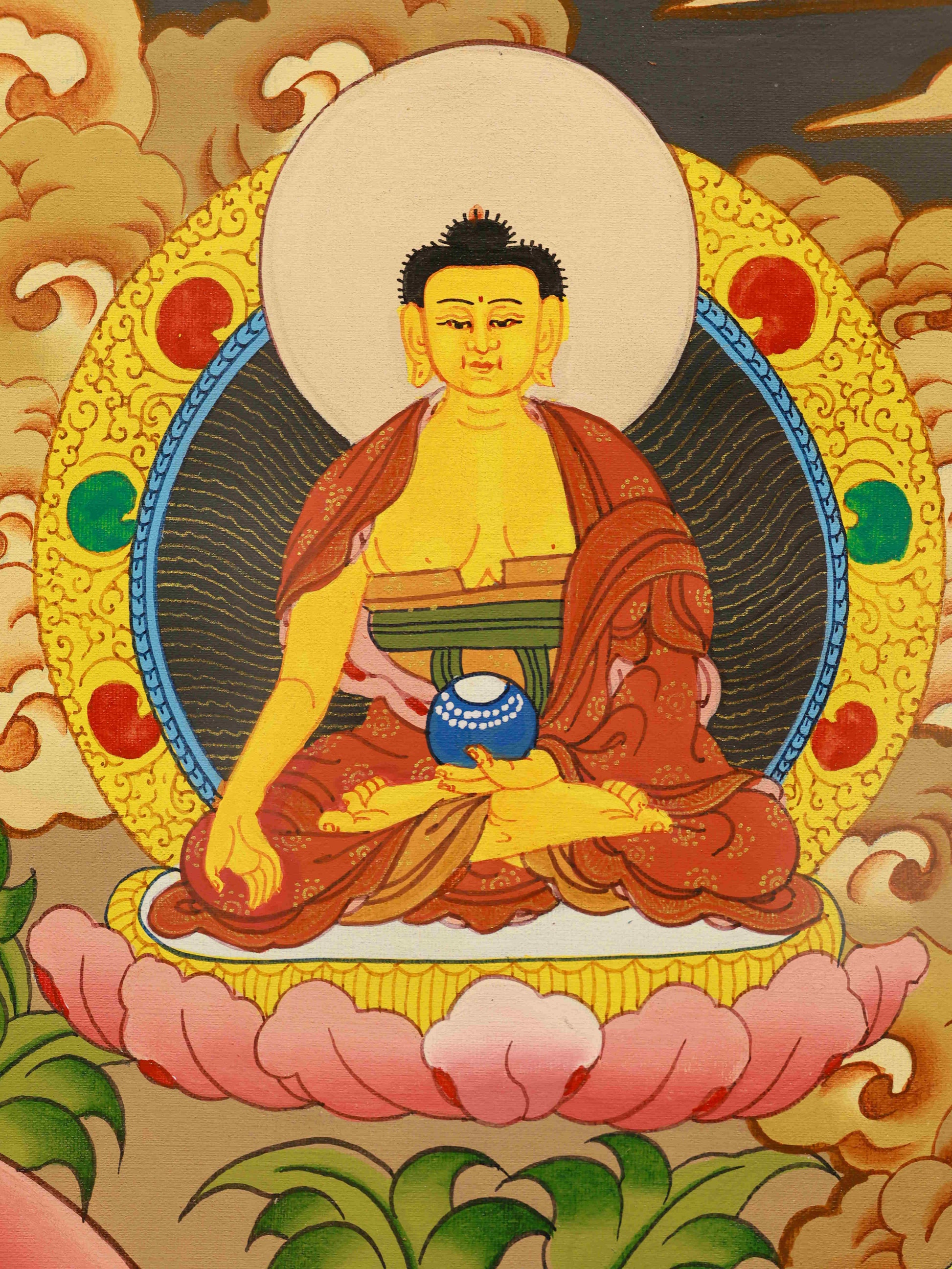 Tibetan Thangka Painting of Medicine Buddha – Authentic Handmade Tibetan Art