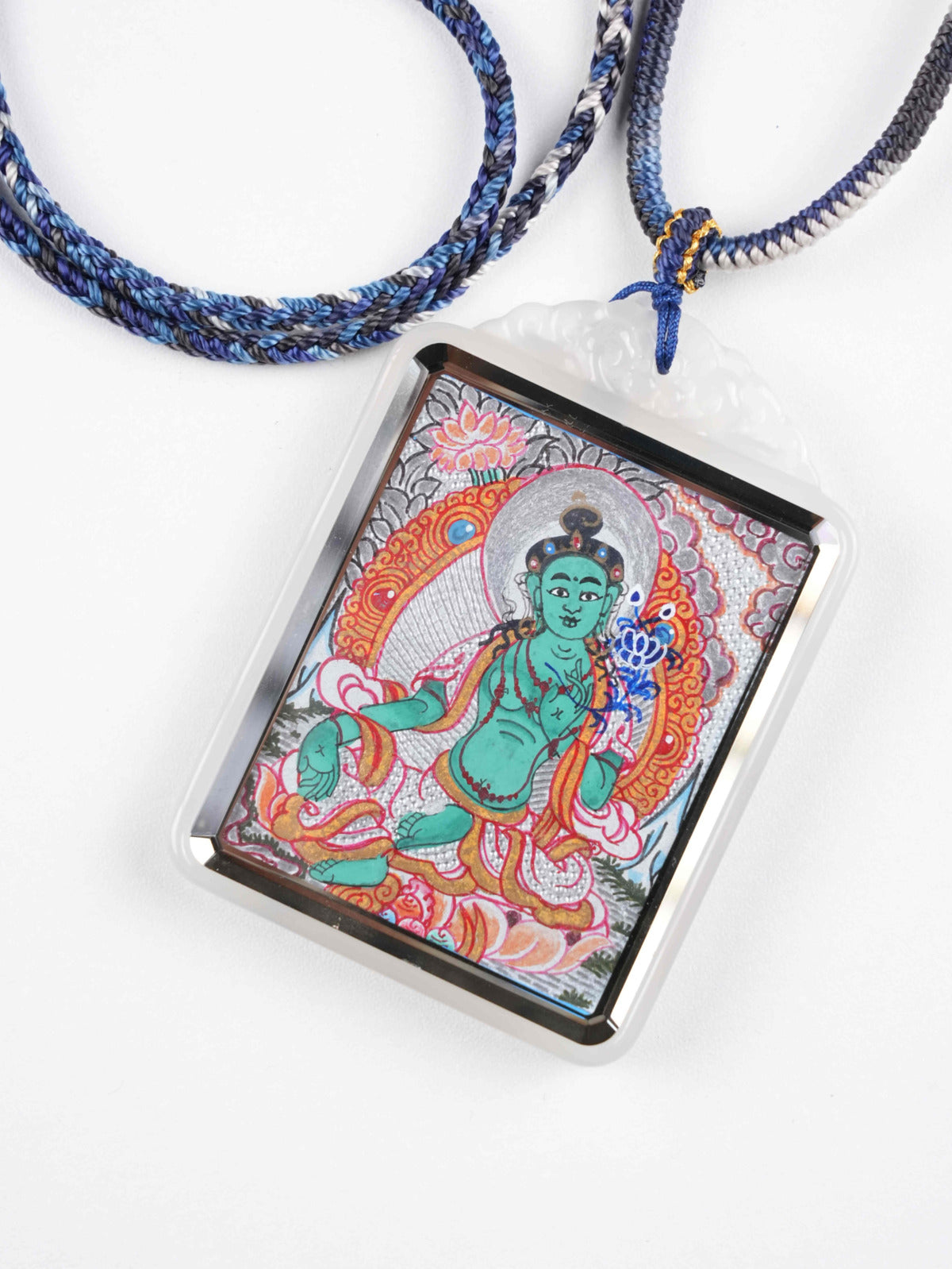 Small Green Tara Thangka artwork for health, success, and family blessings.