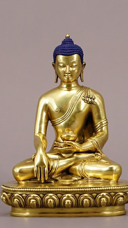 Traditional Tibetan Buddhist Shakyamuni Buddha statue, handmade and painted Buddha Statue-Art