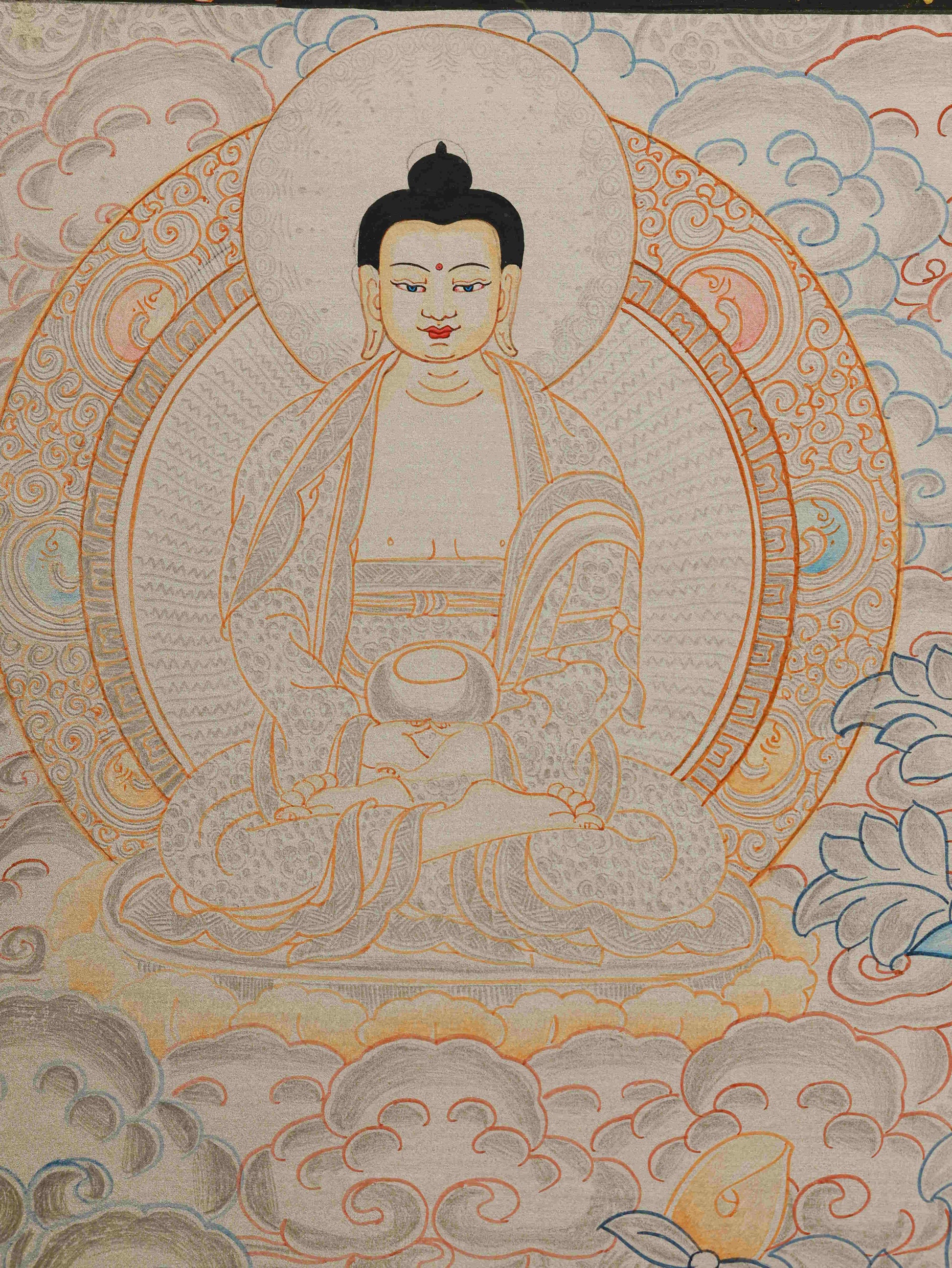 Tibetan Buddhist Canvas Thangka of Shakyamuni – Symbol of Wisdom and Compassion