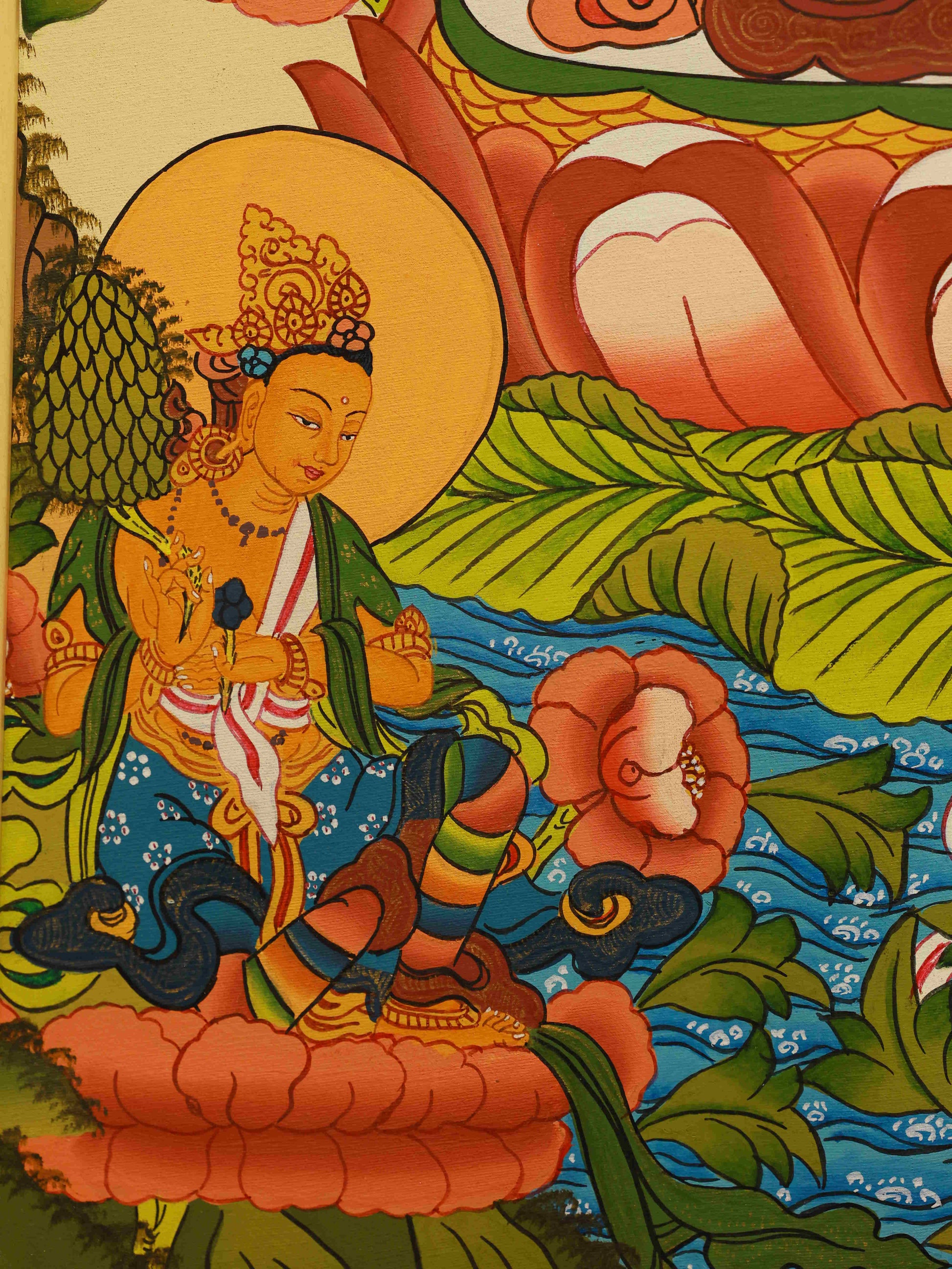 Tibetan Buddhist Thangka Painting - Compassion and Wisdom Union in Buddhist Art
