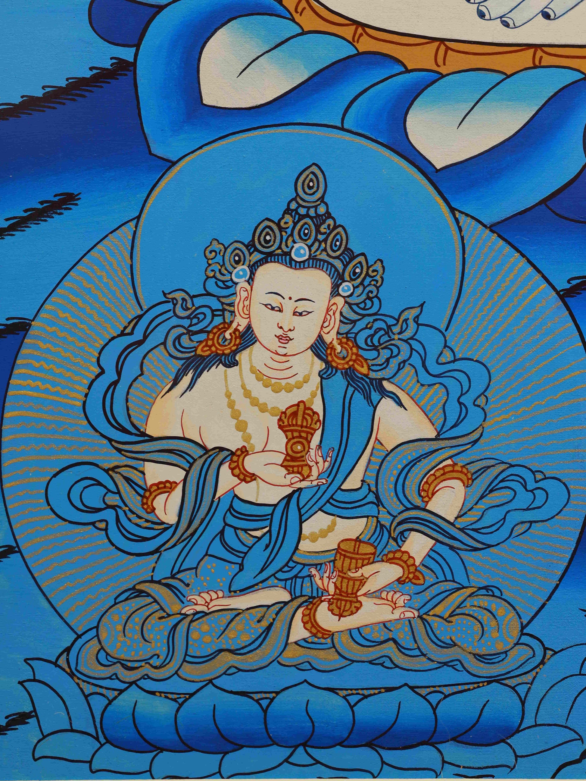 Tibetan Buddhist Samantabhadra Thangka - Dharma Practice and Meditation Art