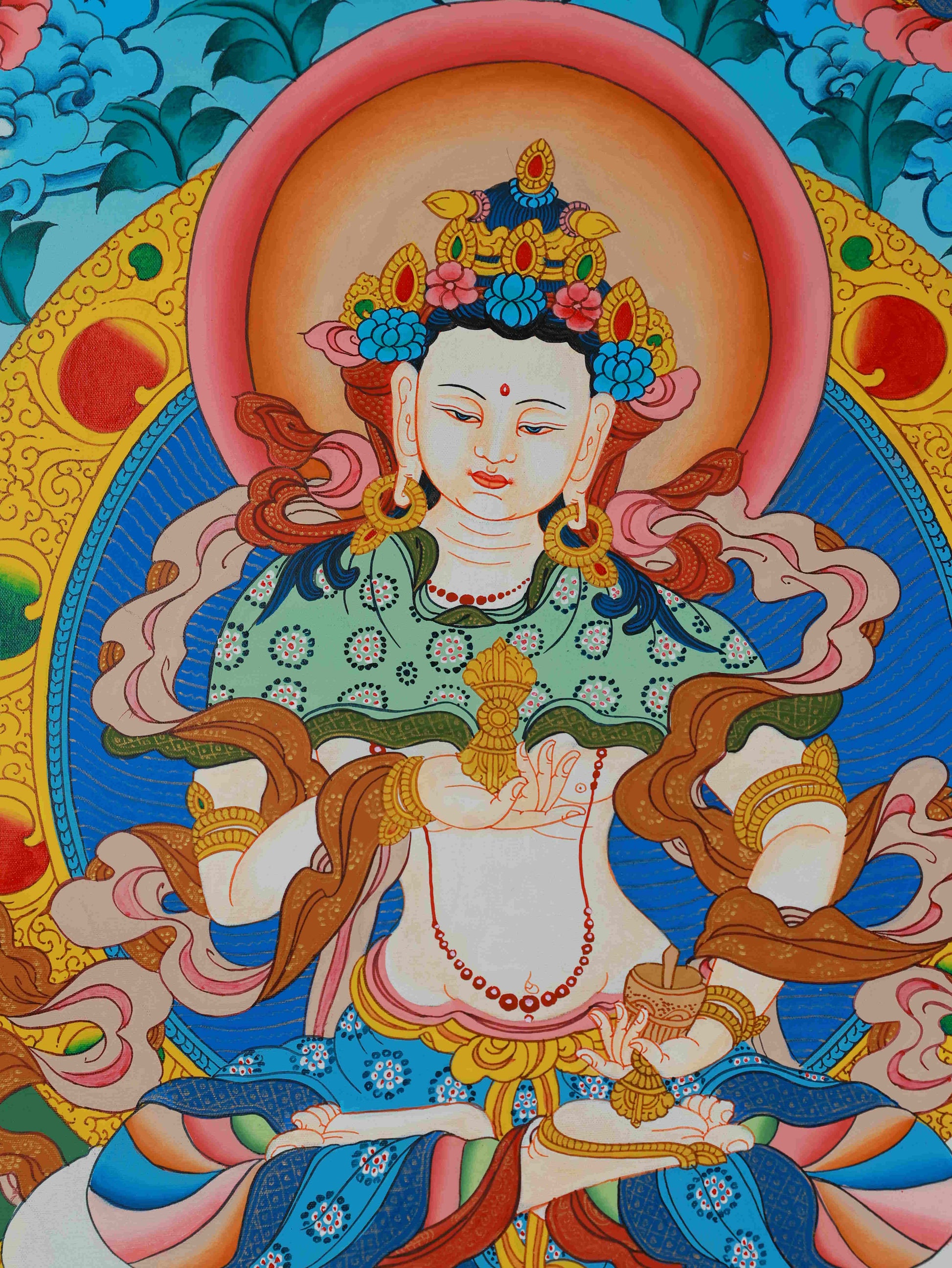 Tibetan Buddhist Thangka Painting - Vajrasattva Diamond Mind Buddha