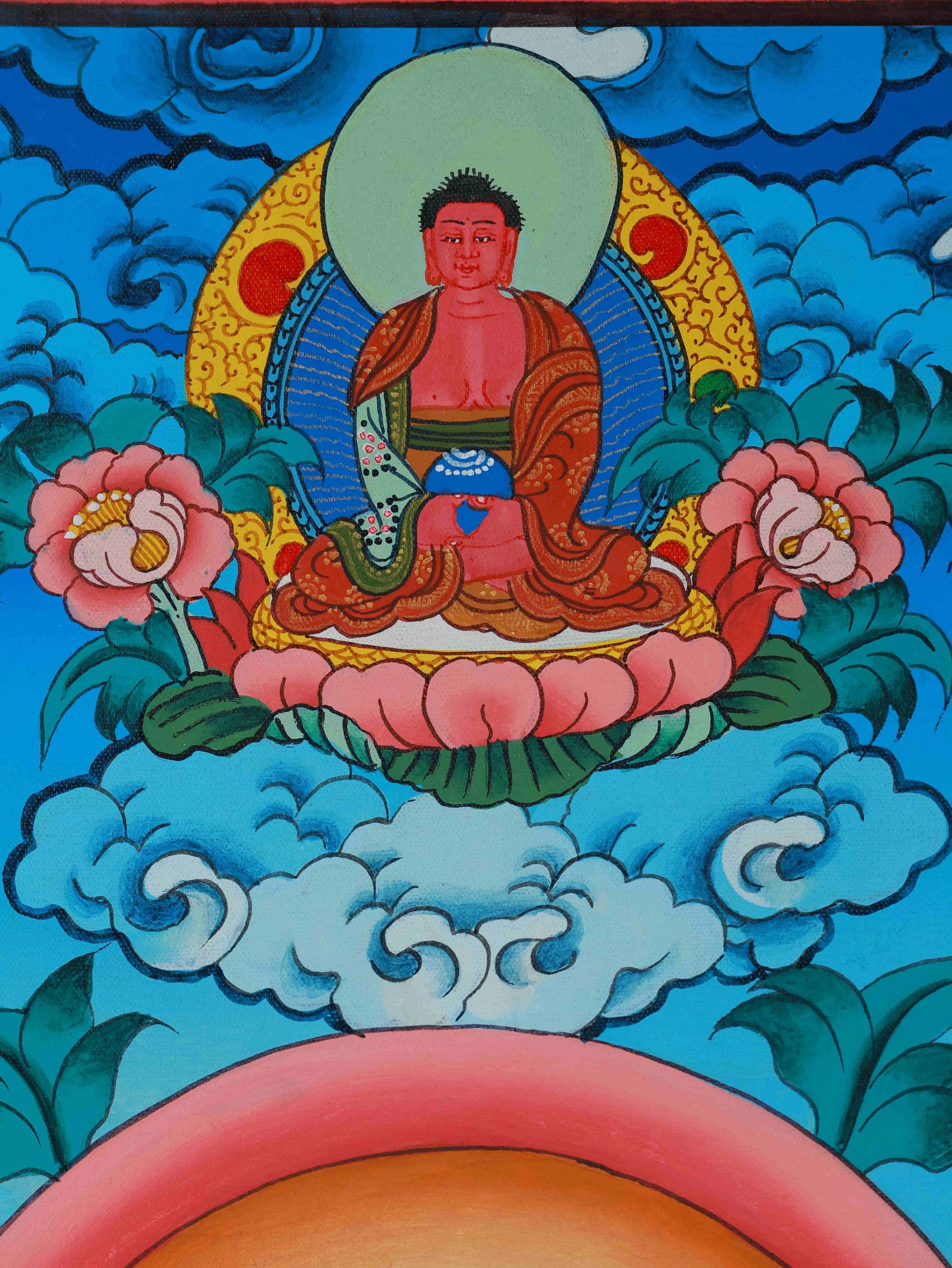 Authentic Tibetan Thangka - Handmade Vajrasattva Canvas Art