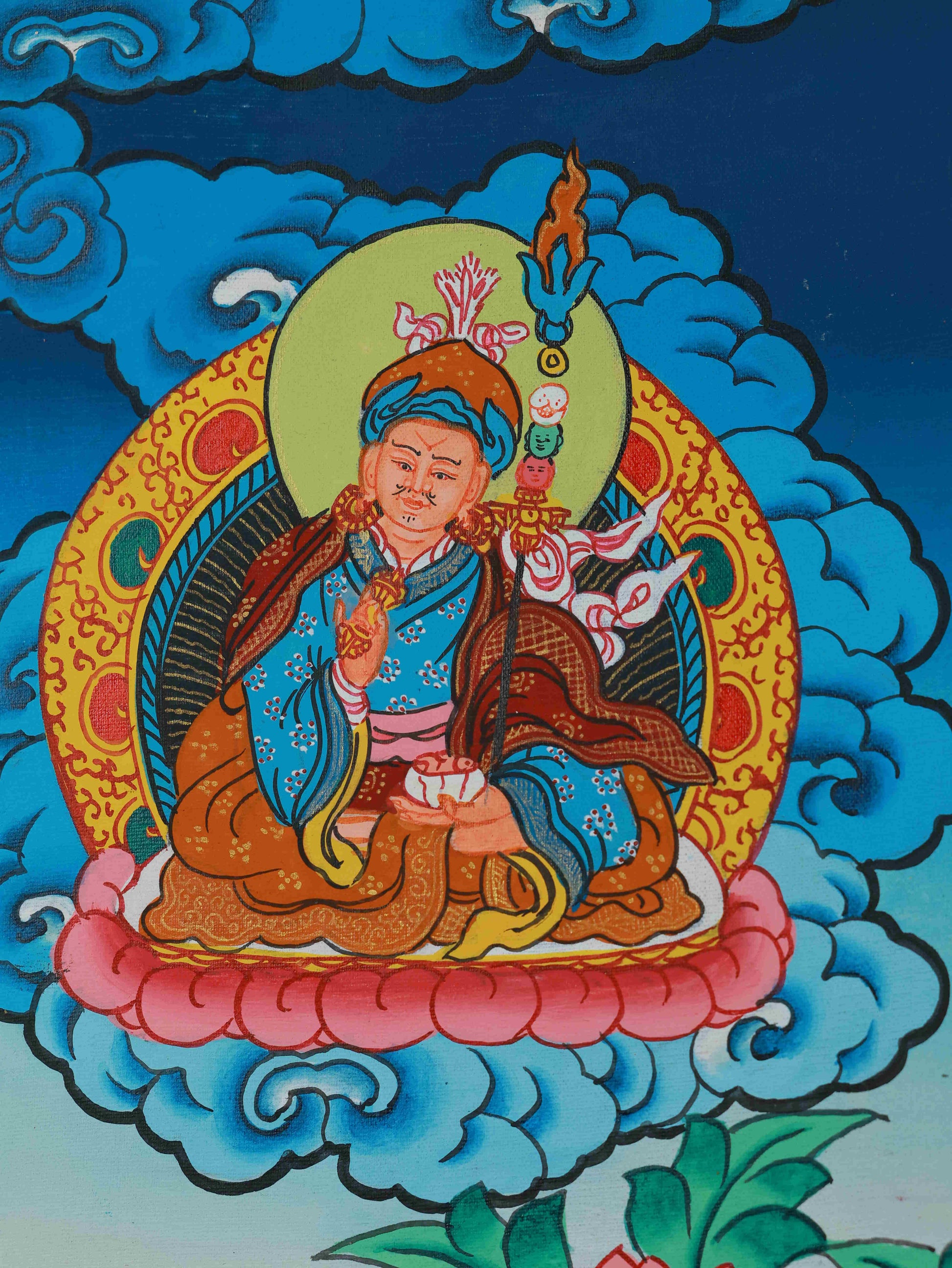 Handmade White Tara Thangka with Mineral Colors - Tibetan Buddhist Artwork