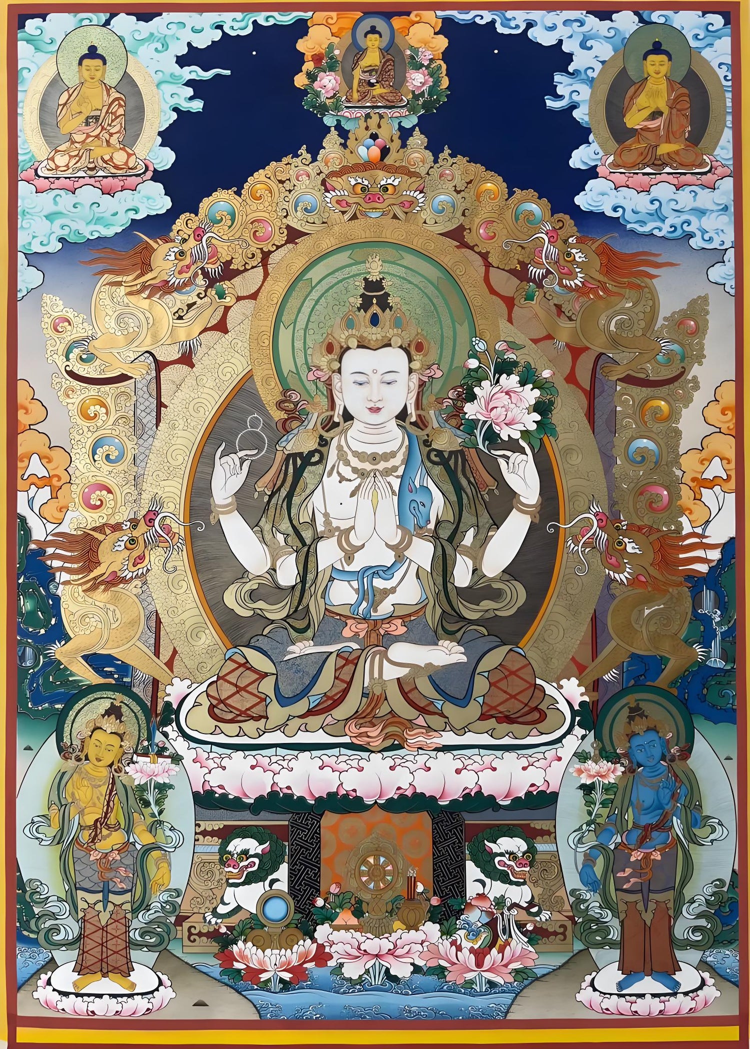 Spiritual Practitioners thangka
