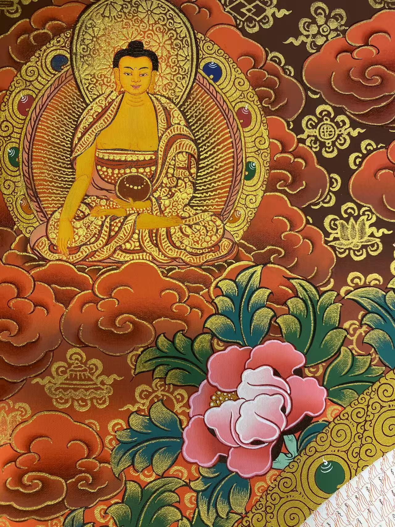Divine Avalokiteshvara Thangka Painting | Pure Hand-Painted Tibetan Buddhist Wall Art