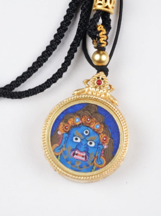 Tibetan Buddhist Vajrapani Tibetan thangka painting - hand-painted protector deity for power and courage