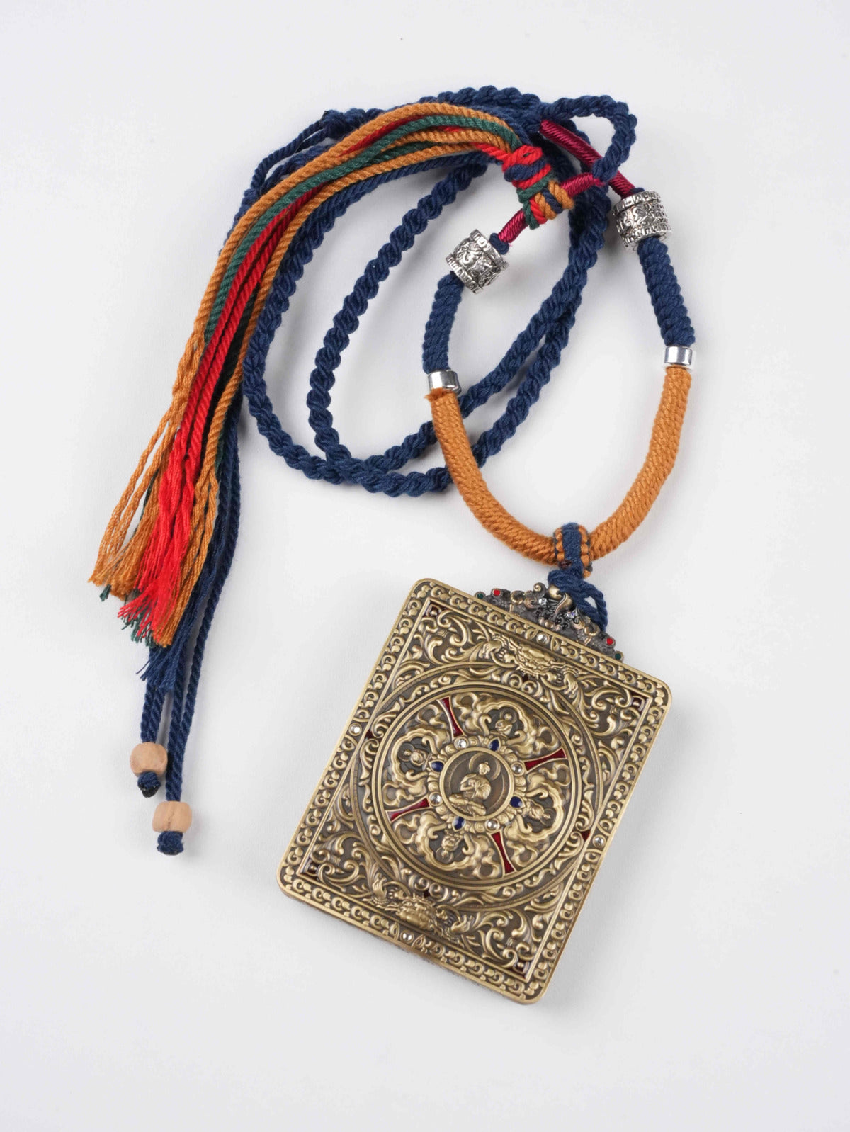 Sacred Tibetan Buddhist Vajrakilaya pendant in a small Gau box, symbolizing strength and wisdom.