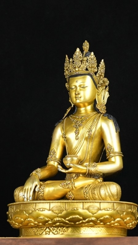 Handmade Tibetan Zhanabazar Shakyamuni Buddha Statue – Crafted with Mineral Paint – Ideal for Spiritual Awakening and Meditation Spaces